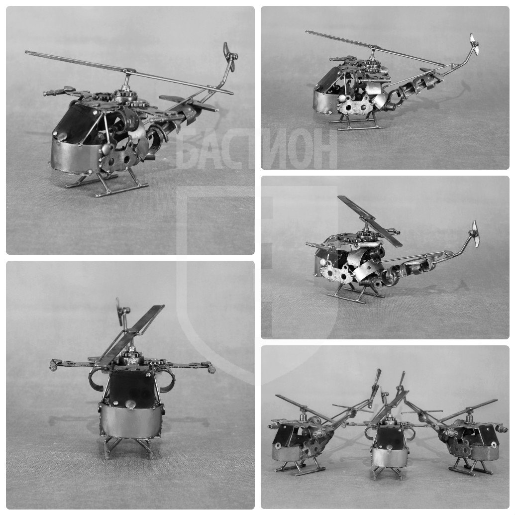 Металлическая декоративная фигурка "Вертолёты"_0