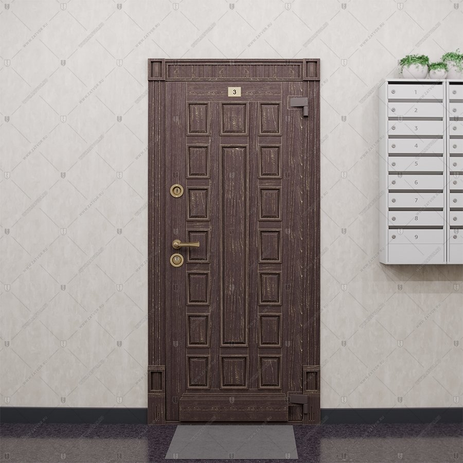 Панель из массива дуба тонированная с патиной