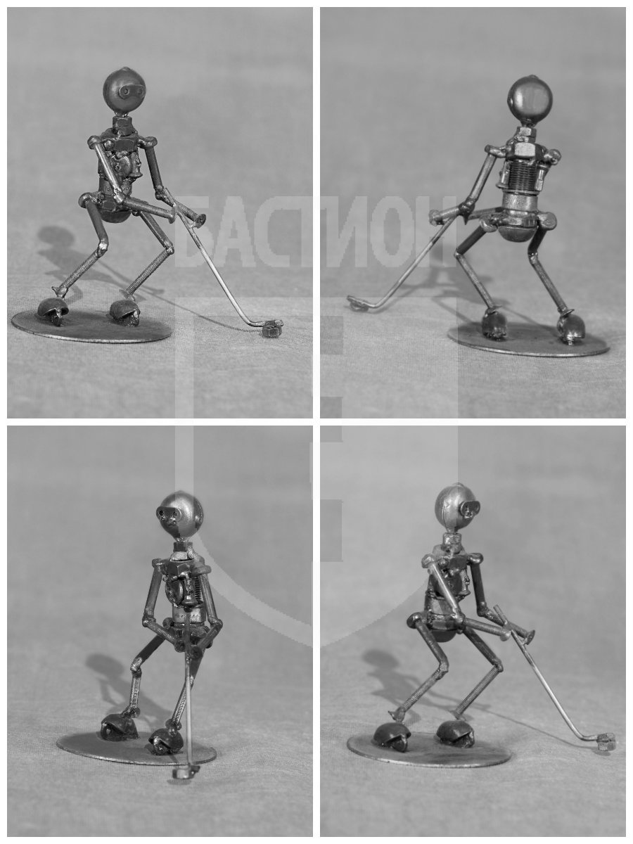 Металлическая декоративная фигурка "Хоккеисты"_0