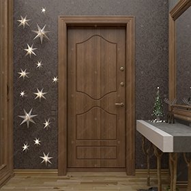 Панель из корабельной фанеры, с рисунком шпонированная