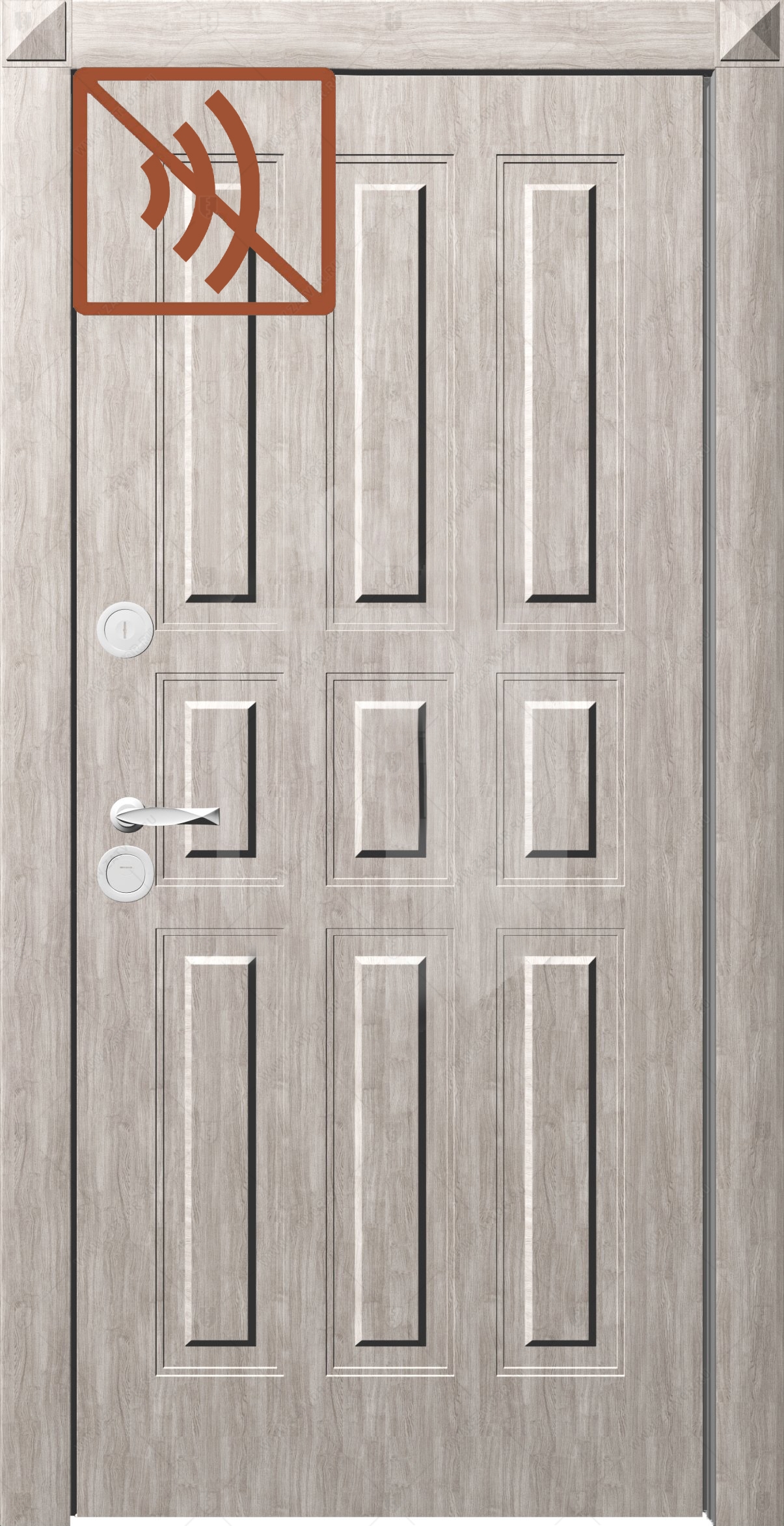 Акустическое исполнение дверного блока