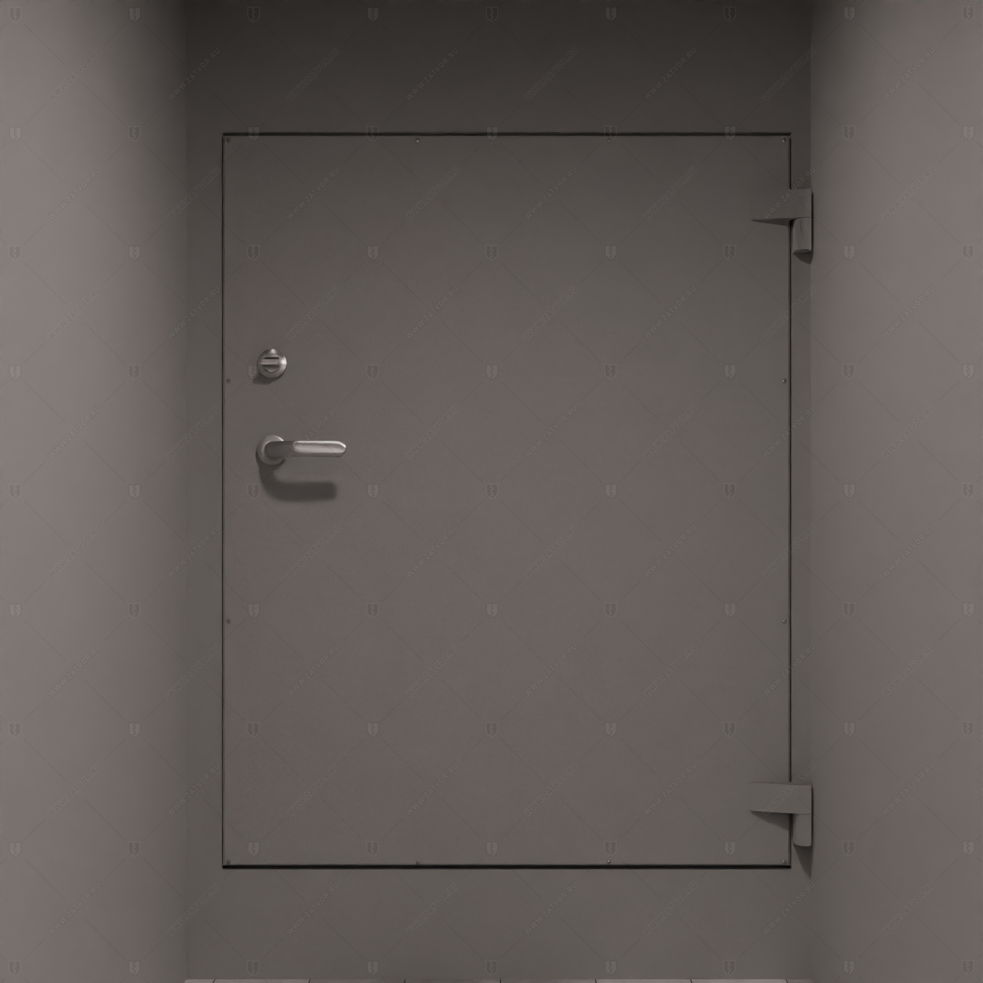 Скрытая (потайная) взломостойкая дверь "Гоплодам" БАСТИОН-1 с наружной панелью из керамической плитки_1