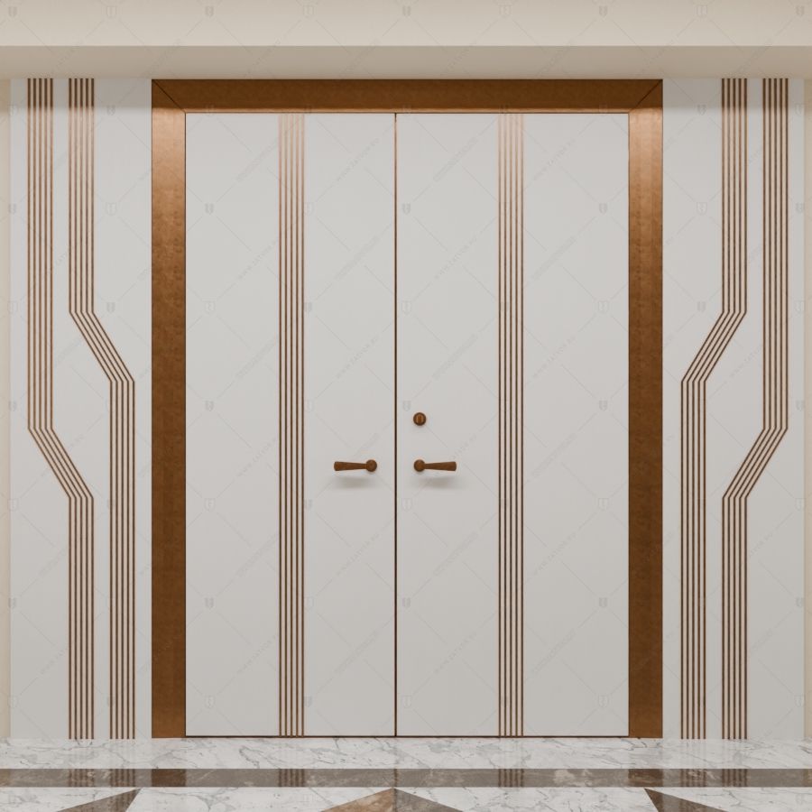 Двустворчатая пулестойкая входная дверь "Фракия" БАСТИОН-3 EIS60_1