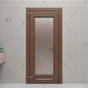 Внутренняя межкомнатная стальная дверь со стеклом "Йота" СуперЛюкс_1