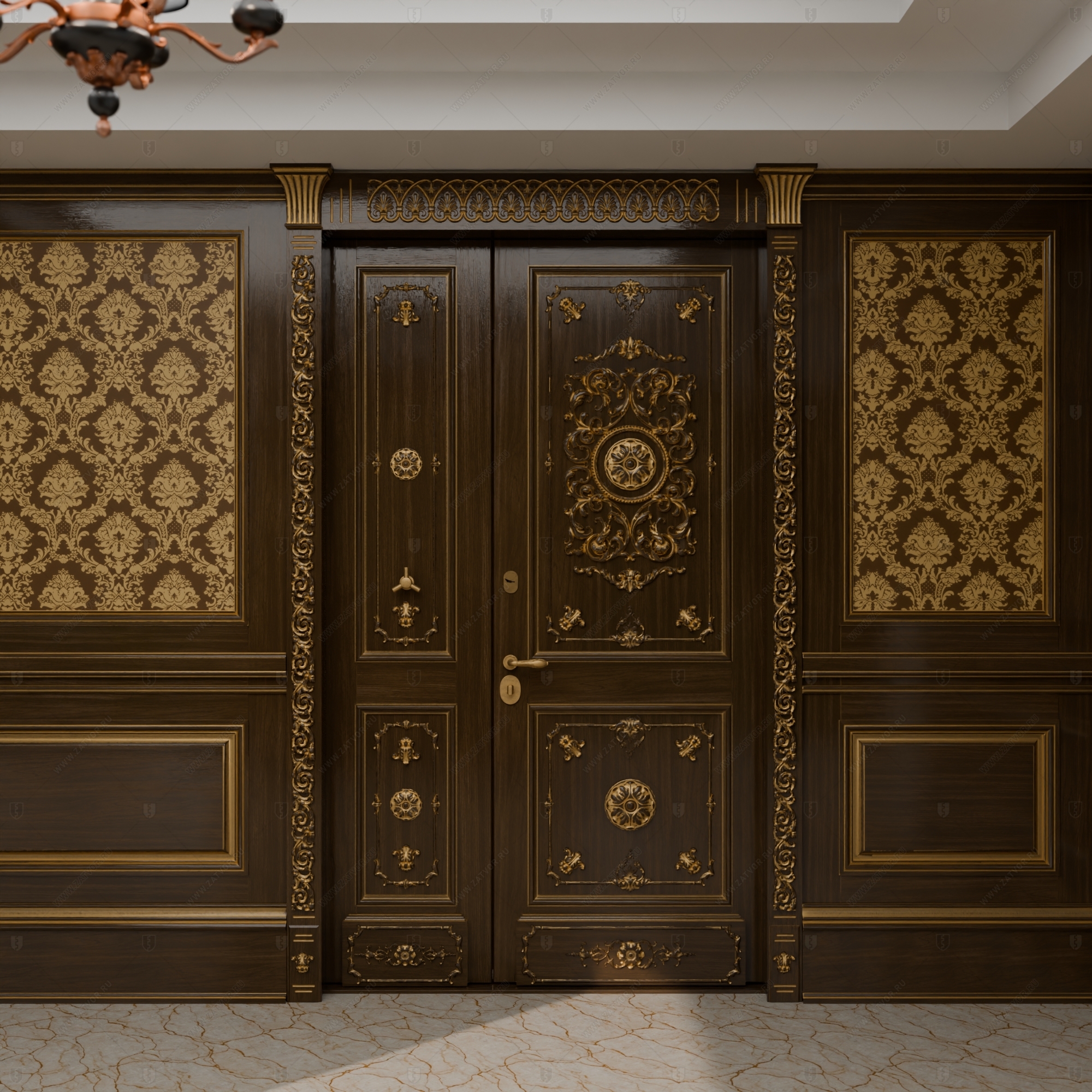 Двустворчатая пулестойкая входная дверь "Илиада" БАСТИОН-3 BR4_1