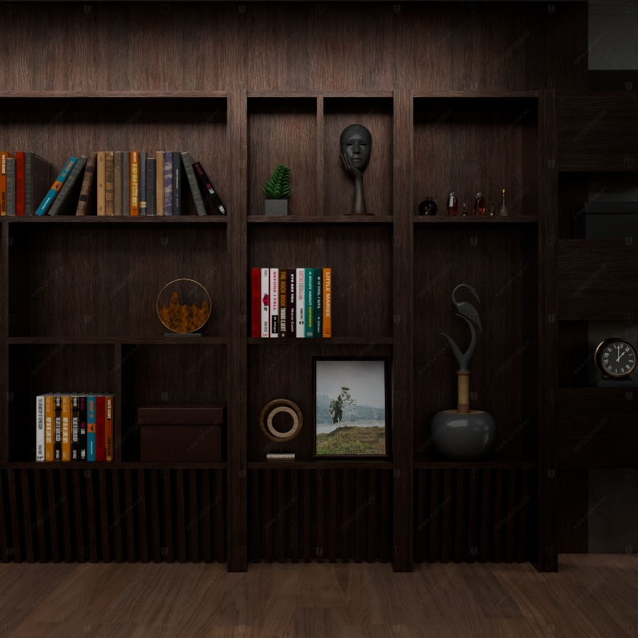 Шкаф распашной на колесах в составе мебельной "стенки"_0