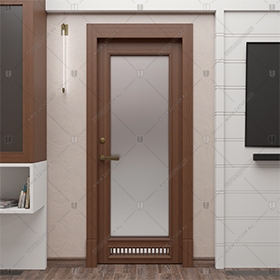 Внутренняя межкомнатная стальная дверь со стеклом "Йота" СуперЛюкс_0