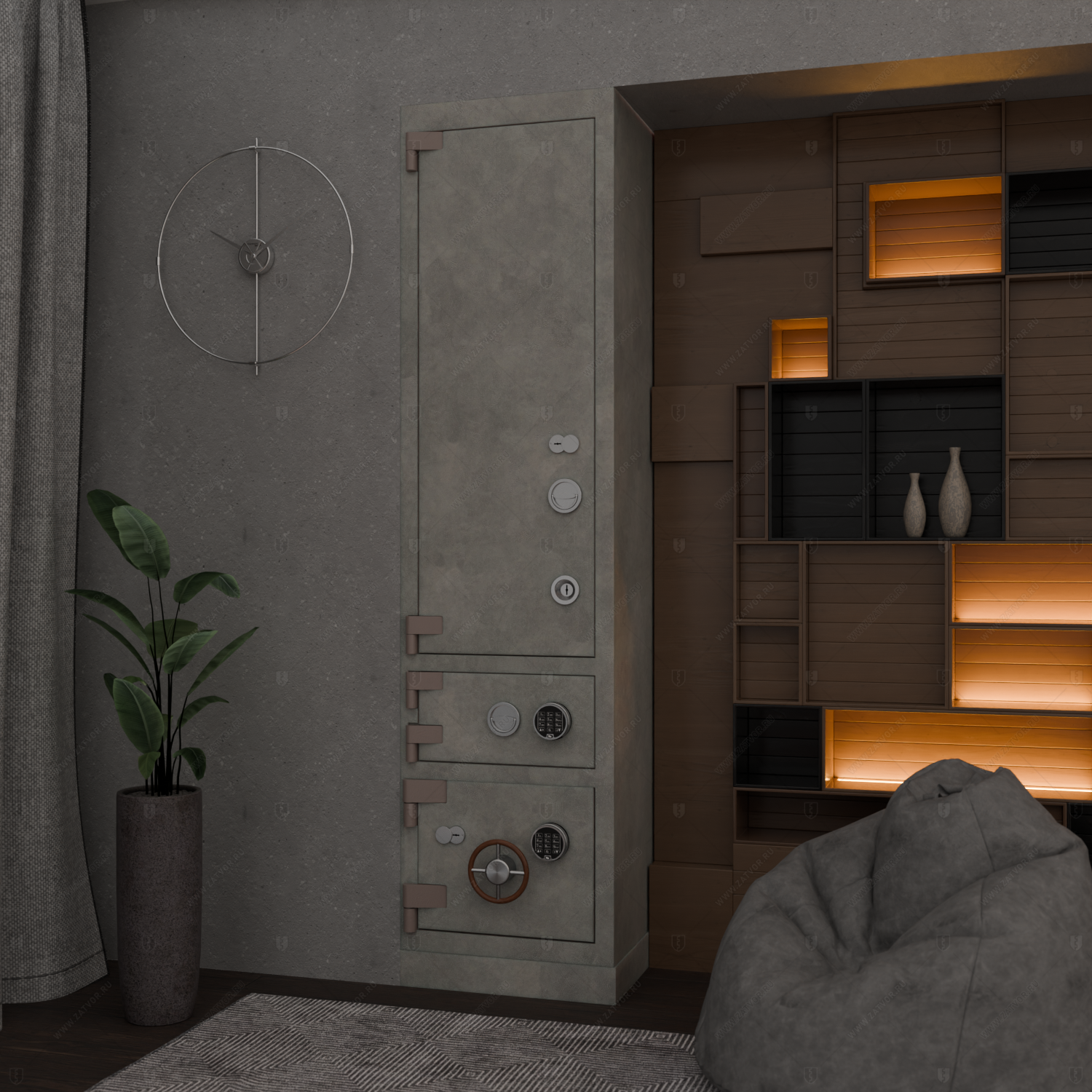 Сейфово-оружейная стойка Б1, Б3, Б5_0