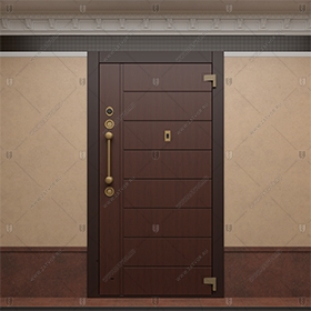 Пожаростойкая бронированная входная дверь "Элент" БАСТИОН-3 BR4 EIS60