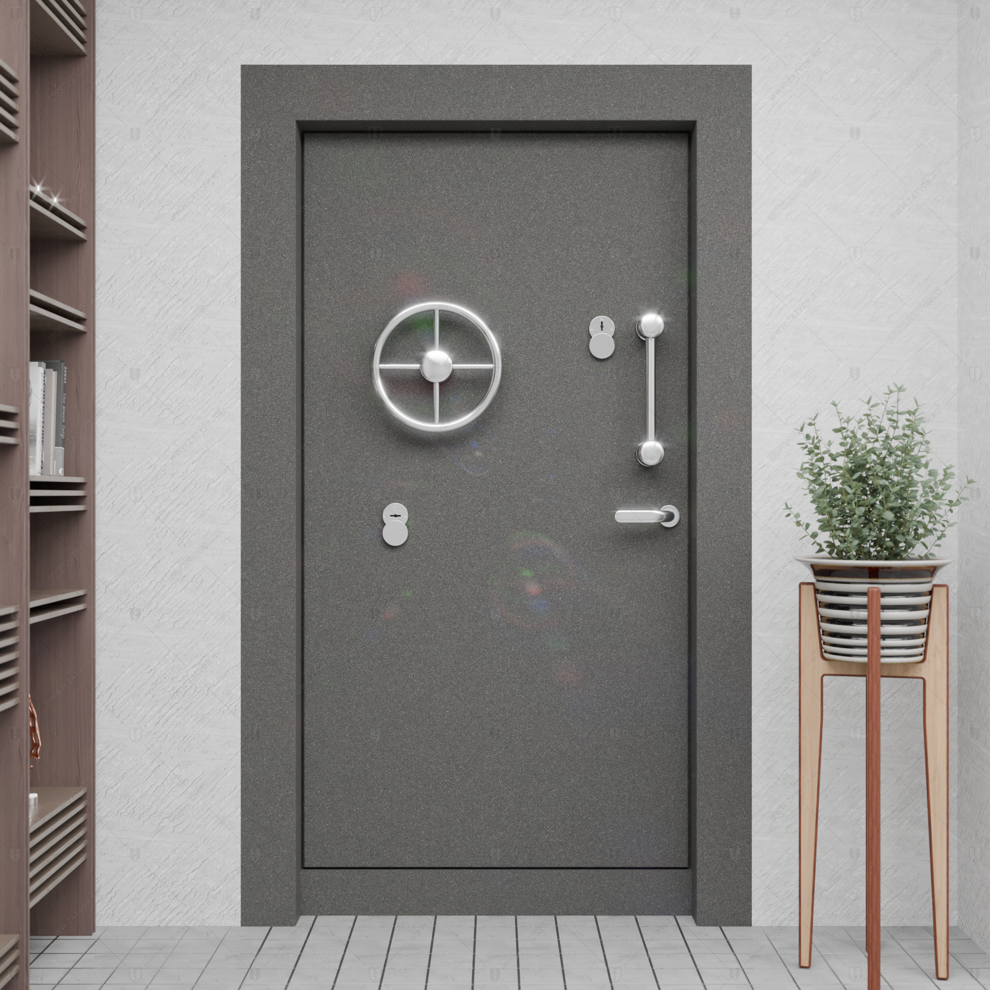 Пожаростойкая бронированная внутренняя стальная дверь "Галена" БАСТИОН-7_0