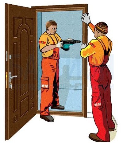 Скрытый крепеж одной панели со стороны порога на мебельных подвесах